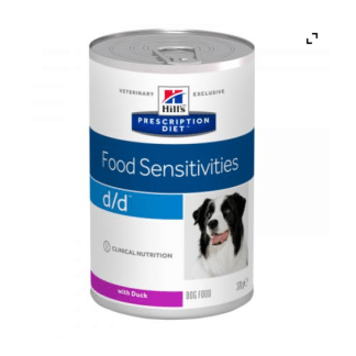 הילס שימורי מזון רפואי ייעודי D/D לכלבים 370 גרם