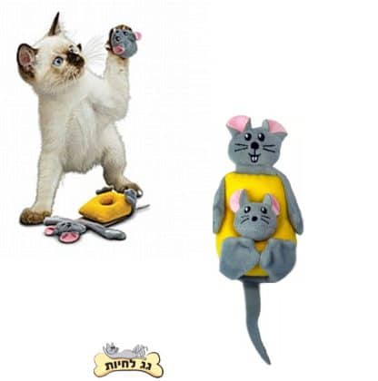 עכבר צעצוע לחתול עם גבינה קונג