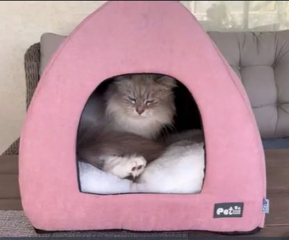מיטת אוהל לחתול ורוד סופר פטס