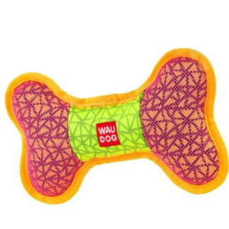 צעצוע לעיסה לכלב צורת עצם בצבע- ורוד מבד איכותי