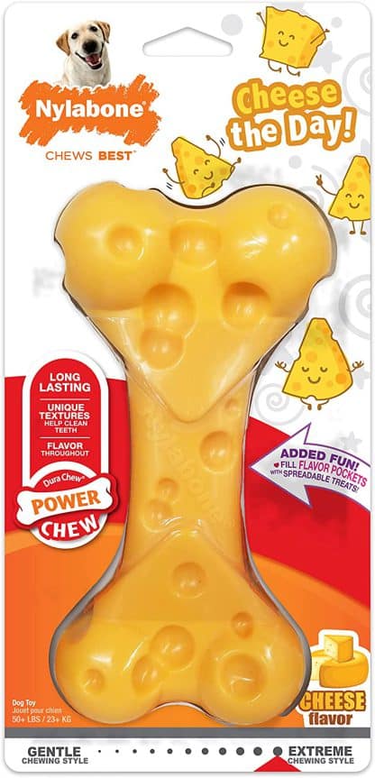 צעצוע לעיסה חזק לכלבים בטעם גבינה ניילבון