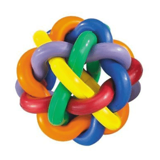צעצוע כלב כדור גומי צבעוני 7.5 סמ מולטיפט