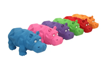 צעצוע -כלב -לטקס מיני היפופותם צבעוני
