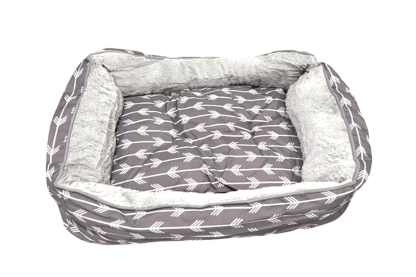 מיטה לכלב עם כרית פנימית חצים אפור גאלו